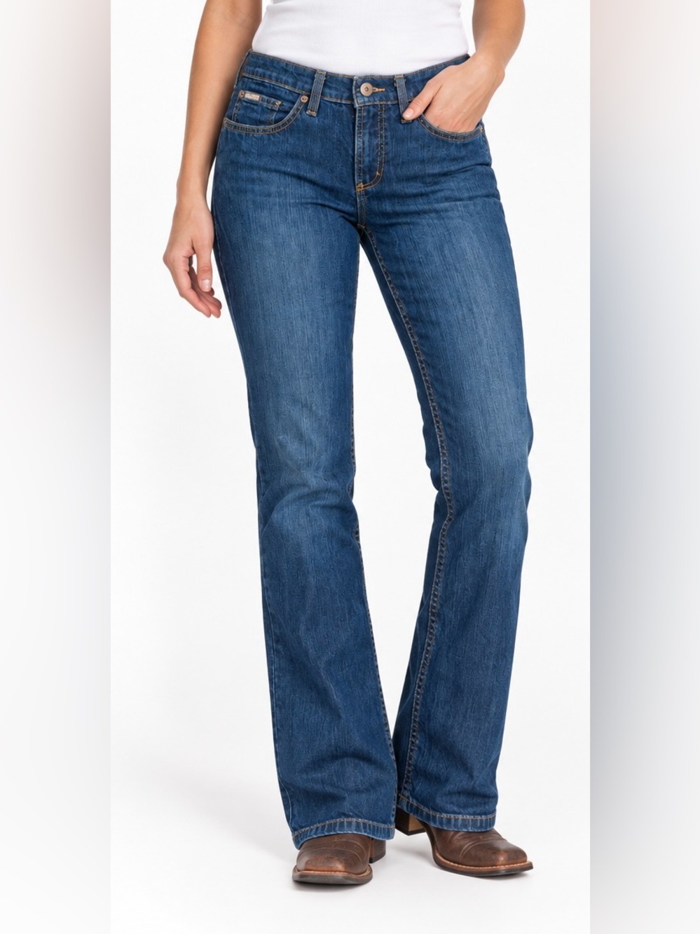 CINCH Jenna Relaxed 28/5 Long Dark Wash Bootcut Western Cowgirl Jeans